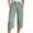 00##-Green705, variant on Kiijoy Girls Capri Pants Summer Lightweight Elastic Waist Capris with Pockets, Black, Sizes 13-14
