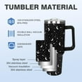 thumbnail image 4 of 40oz Tumbler with Handle and Straw Stainless Steel Goth Star and Moon Water Bottle Double Wall Vacuum Reusable Travel Mug Hot or Cold Gothic Cup Gift for Man/Woman, 4 of 6