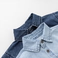 thumbnail image 5 of CAIVO Boys Shirts Denim Short Sleeve Shirt Casual Washed Tee For Kids Youth Comfortable Stylish Tops Blouses For Child , Light Blue, 5 of 5