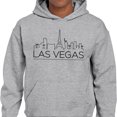 thumbnail image 2 of Skyline Las Vegas Nevada Hoodie Sweatshirt Unisex Large Grey, 2 of 5