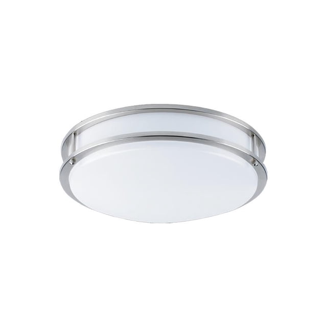 Xtricity - Plafonnier Rond avec LED Intégrées, Diamètre 12 Pieds', 15W, de la Collection Milano, Argent