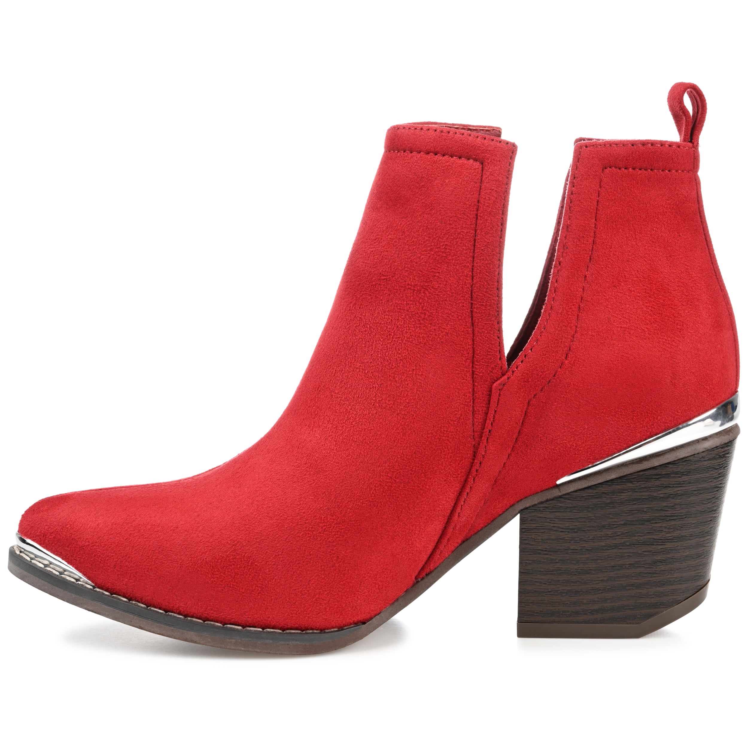 Journee Womens Issla Pull On Stacked Heel Booties, Widths Available