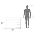 thumbnail image 2 of We Have Furniture Rolla Desk , Office, Light Pine, 2 of 7