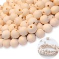thumbnail image 1 of 150 Pieces Of 20mm Raw Wood Beads For Bracelet Making Diy Crafts And Home Decor, 1 of 5