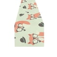 thumbnail image 2 of MKHERT Cartoon Foxes Table Runner for Office Kitchen Dining Room Wedding Party 16x72 inch, 2 of 4