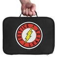 thumbnail image 3 of Justice League The Flash Athletic Logo Insulated Soft Sided Lunch Box - Reusable Lunch Bag For School Office Work, BPA Free, 3 of 5