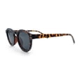 thumbnail image 6 of Hipster Keyhole Bridge Round Horn Rim Plastic Gentlemanly Sunglasses [Tortoise - Black], 6 of 8