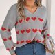 thumbnail image 5 of Puntoco-suéter con estampado de moda para mujer, blusa de manga larga con cuello en V para mantener el calor, liquidación de Navidad Puntoco Puntoco-694, 5 of 8