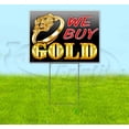 thumbnail image 1 of We Buy Gold (18" x 24") Yard Sign, Includes Metal Step Stake, 1 of 6