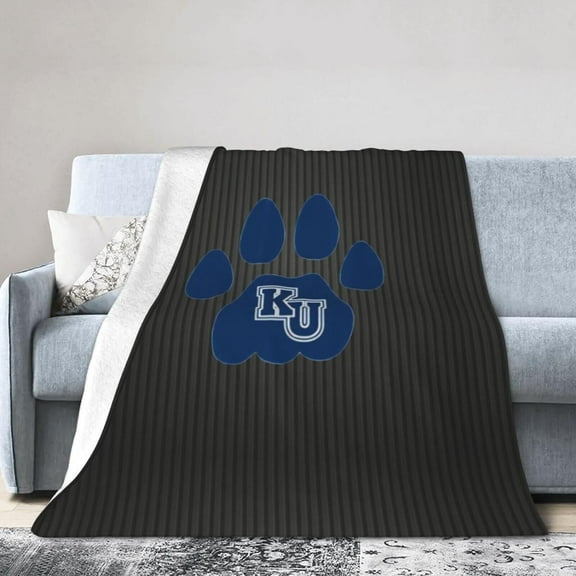 Kean University Logo Fleece Blanket, Very Soft Microfiber Flannel Blanket for Couch Warm and Cozy for All Seasons