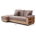 thumbnail image 2 of Convertible Sleeper Couch with Storage Ottoman, Multifunctional Double Folding Sofa Bed with box, drawer, 2Cup Holders for Living room, 2 of 9
