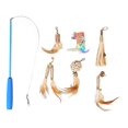 thumbnail image 1 of Cat Toys 6 Replacement Heads Retractable Interactive Eco Friendly Lightweight Easy to Store Cat Teaser for Indoor, 1 of 1