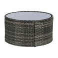 thumbnail image 6 of Modern 11 Pcs Outdoor Furniture Set (1 Coffee Table, 4 Side Table, 6 Curved Armless Sofa), Half-Moon Sectional Patio Furniture Set for Backyard, Poolside, 4 Available Color Cushion, 6 of 7
