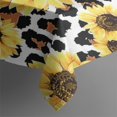 thumbnail image 3 of Leopard Sunflower Pattern Rectangle Tablecloth 60"x84",Waterproof Polyester Rectangle Table Cloth, Wipeable Spillproof Polyester Tablecloth for Dining, Camping, Indoor and Outdoor, 3 of 5