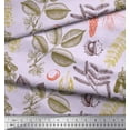 thumbnail image 2 of Soimoi Rayon Fabric Spruce & Chestnut Leaves Print Fabric by the Yard 56 Inch Wide, 2 of 3