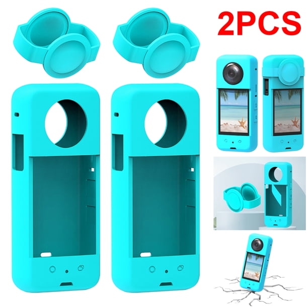 Funda Protectora Suave Impermeable para Cámara Acción Panorámica Insta360 X3 () Azul