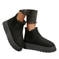 thumbnail image 3 of Suede Ankle Boots for Women Water Resistant Memory Foam Insole Winter Boots Anti-Slip Warm Platform Booties, 3 of 9