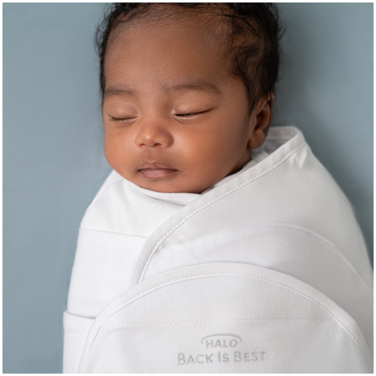 HALO SwaddleSure Adjustable Swaddling Pouch 100 Cotton TOG 1.0 White Newborn 0 3 Months