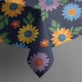 thumbnail image 5 of Pioneer Flower Floral Print Pattern Square Tablecloth, Waterproof Wipeable Spillproof Washable Table Cover for Home Kitchen Party Decor, 42"x42", 5 of 6