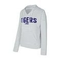 thumbnail image 3 of Men's Concepts Sport  White/Gray LSU Tigers French Terry Striped V-Neck Pullover Hoodie, 3 of 4