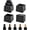 Black, variant on Bed Risers Heavy Duty, 4" H(Inner 3" H), 1" Raised Edge, Loading 2500 lbs, for King Queen Twin Full Bed Frame, 4 Pack Wooden Furniture Legs Risers for Couch Desk Table TV Cabinet, Black