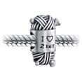 thumbnail image 2 of Bling Jewelry Womens Charm Bead Yarn Ball Spool Knitting Sterling Silver for European Bracelet, 2 of 3