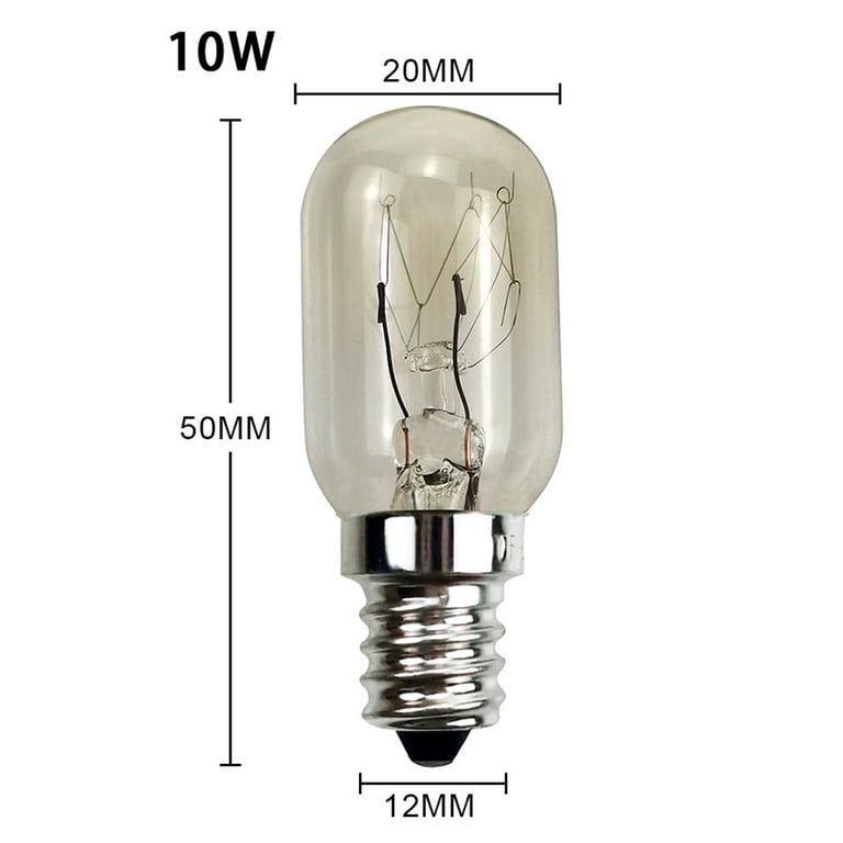 Microwave Light Bulb 10W 110-130V E12S Replacement Part for Home Kitchen 