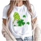 thumbnail image 2 of Puntoco Liquidación de camisetas cortas para mujer Camiseta de manga corta con cuello redondo y estampado informal a la moda para mujer, 2 of 5
