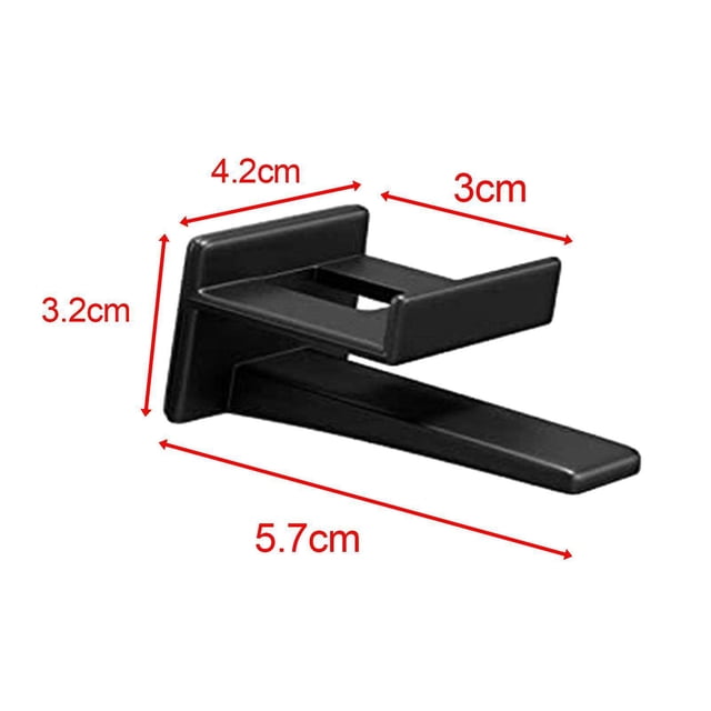 10 Pcs Crochets à Chapeaux pour Mur, Porte-Chapeaux Blanc Robuste Rangement Multifonctionnel Durable Noir