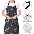 thumbnail image 6 of Naloa Cartoon Fox Apron Kitchen Aprons with Pockets for Women Men Chef, 6 of 8