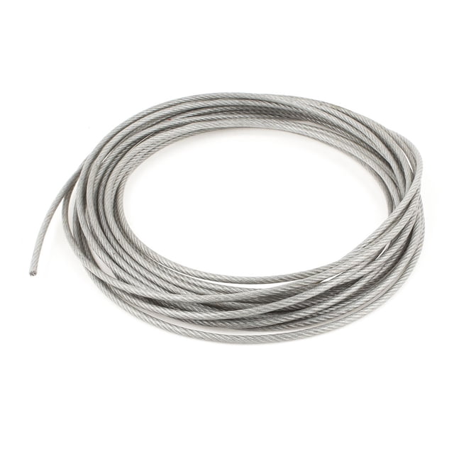 Cable de alambre flexible recubierto de acero de 5 mm de diámetro, 10 metros