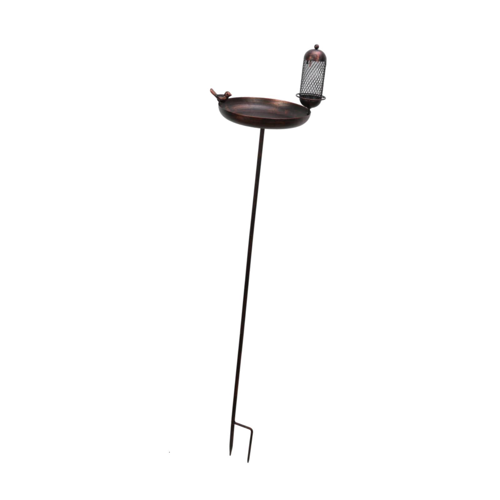 simhoa Bird Bath Birdfeeder Metal Ornament Spa with Pile Decoration Water Bowl Bird Bath Bird Feeders for Lawn Outdoors in The Back Terrace