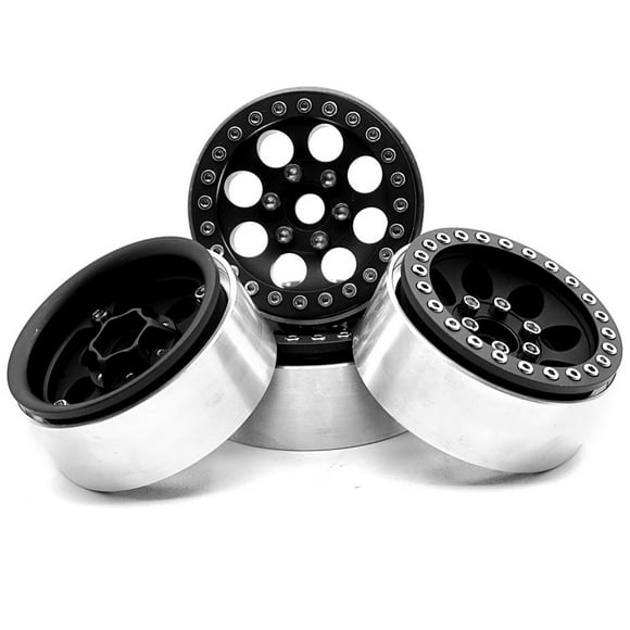 RCLIONS Jantes en Aluminium Métal 1.9 Pouces pour Axial SCX10, SCX10-ii, TRX4 1/10 Crawler Car Upgrades