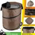 thumbnail image 5 of Wakeman Outdoors 46-Gallon Pop Up Outdoor Trash Can for Camping, Beige, 5 of 9