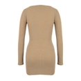 thumbnail image 4 of Verycand Women's Zipper V Neck Knitted Slim Fit Wrapped Hip Dress, 4 of 4