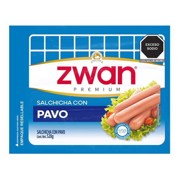 Salchicha de pavo Zwan premium 520 g