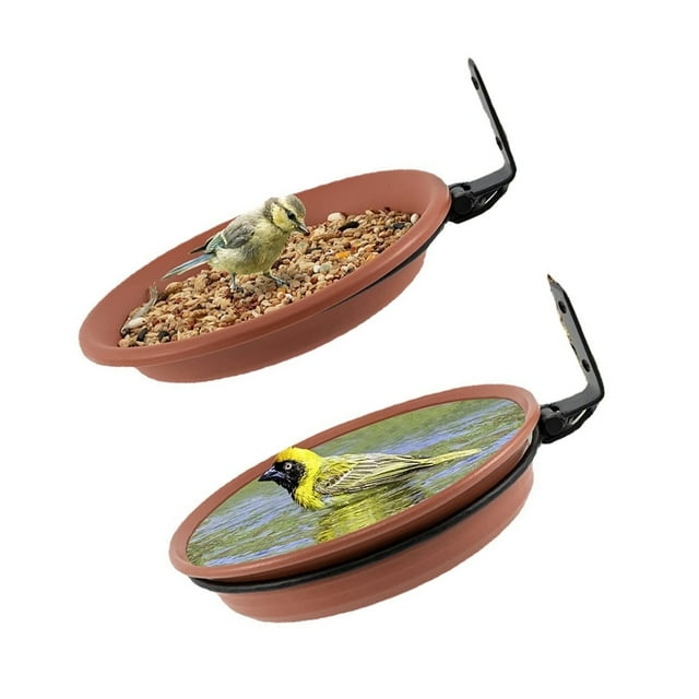 Greeniant Alimentador de colibrí, bandeja de alimentación de plástico con soportes resistentes, tornillos para exteriores, bebedero para pájaros dos niveles Greeniant OD032336-01
