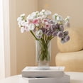 thumbnail image 1 of Jarrón decorativo vidriado imitación de plástico | Maceta de arreglo floral transparente para sala de estar | Utensilio floral de plástico duradero | Acento de decoración moderna para el hogar |, 1 of 5