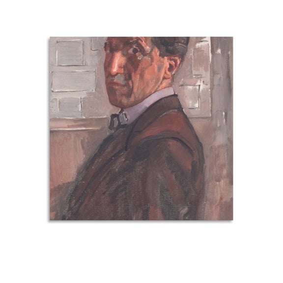 Dutch Abstract Painters Piet Mondrian Self Portrait Poster Wall Art Poster Gifts Bedroom Prints Home Decor Hanging Picture Canvas Painting Posters 28x28inch(70x70cm)