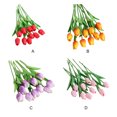 thumbnail image 1 of pitrice 10 Pieces PU Artificial Flower Simulation Solid Color Solid Color Decorative Vivid Decorative Home Wedding Party Fake Flowers Decor Ornament Orange, 1 of 9