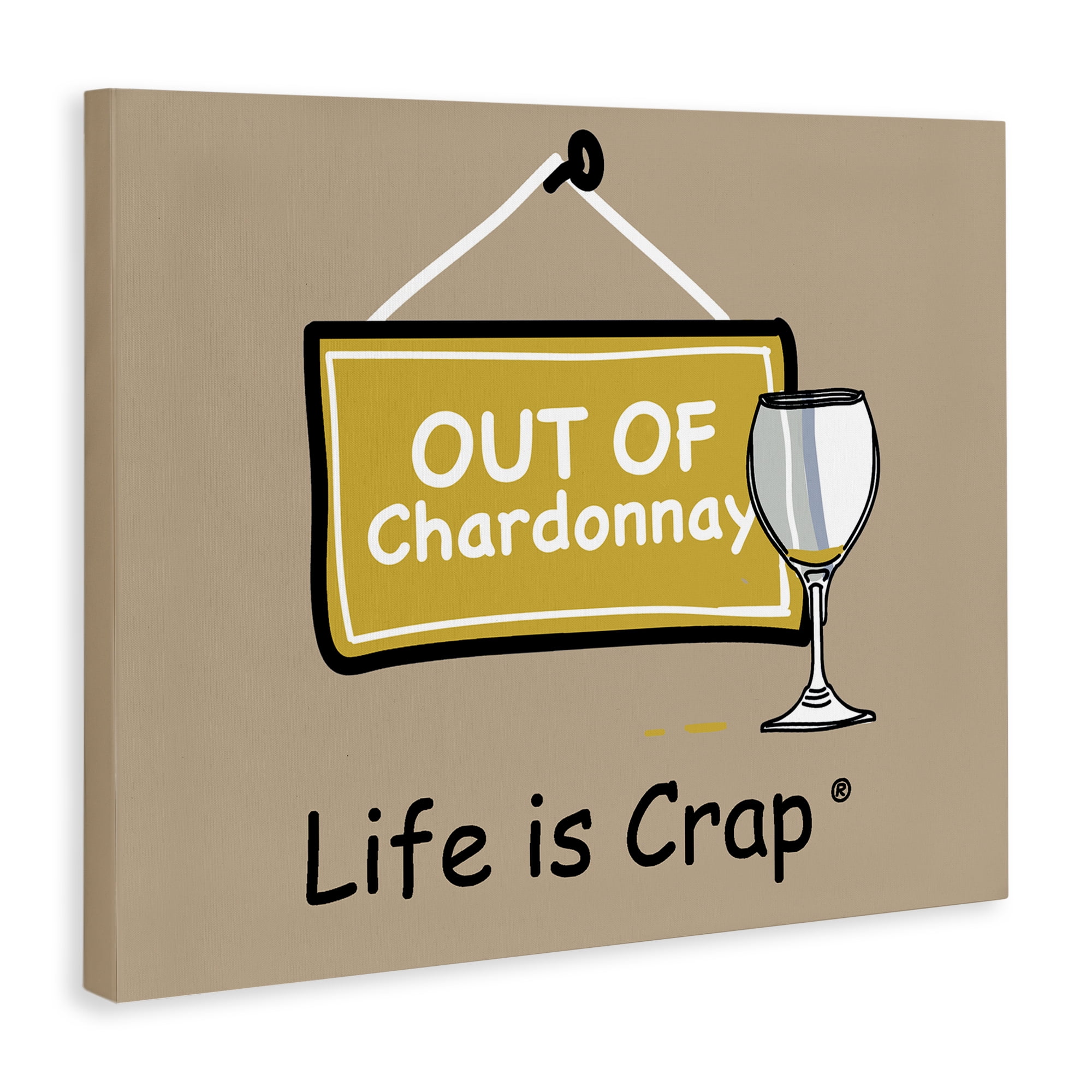 Stupell Industries Out Of Chardonnay Novelty & Humor Painting Wrapped Canvas Art Print Wall Art, 40 x 30