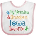 thumbnail image 3 of Inktastic Iowa Grandma Grandpa Loves Me Boys or Girls Baby Bib, 3 of 4