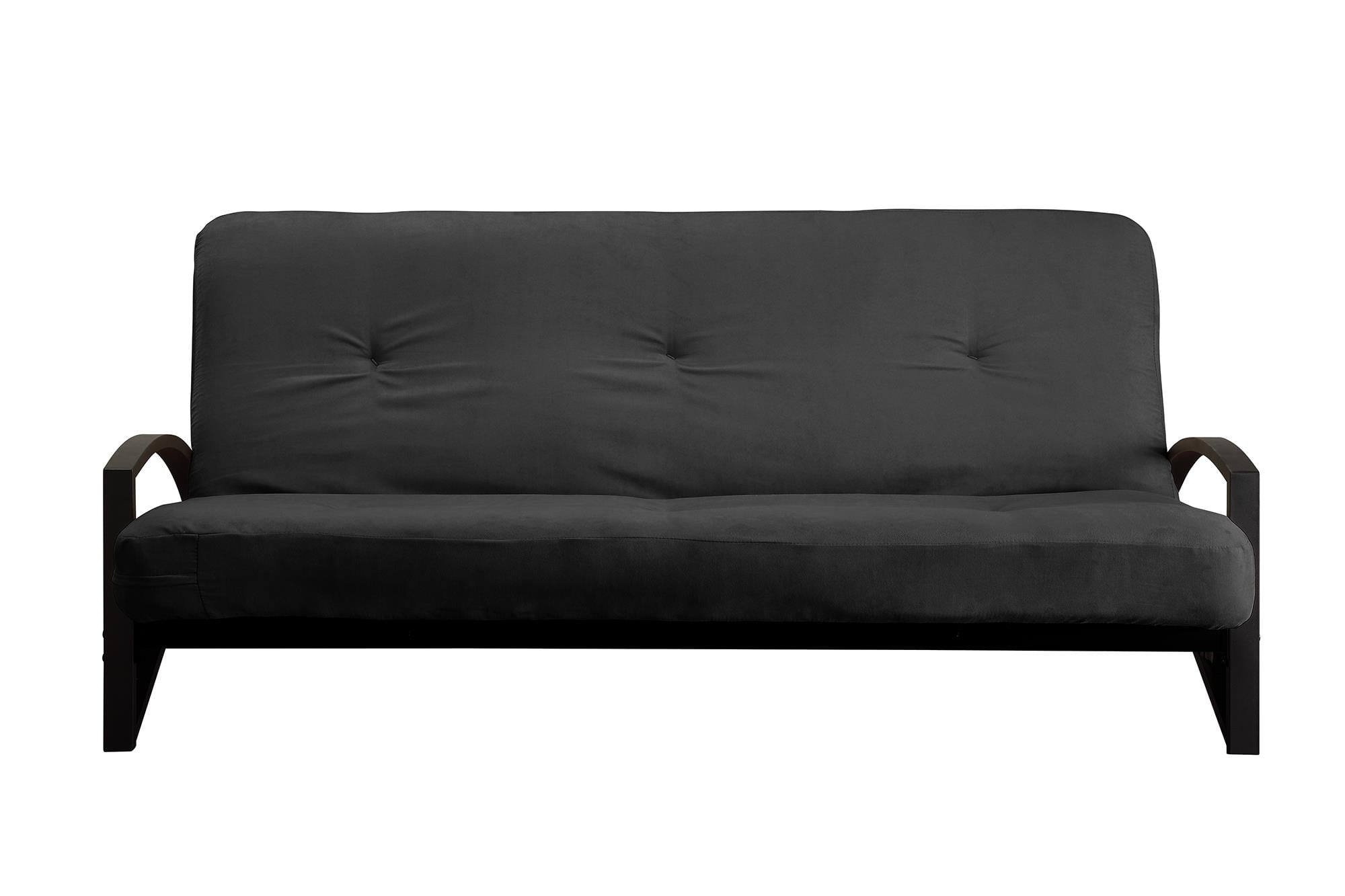 DHP Alessa Black Metal Futon Frame W/ 6" Futon Mattress, Multiple ...