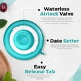 thumbnail image 3 of Fermentation Lids Refill Pack, Mason Jar Airlock Lid Kit, Fermenting Lids for Wide Mouth Mason Jars, Kimchi, Pickle, and Sauerkraut Fermentation, Pack of 4$$Home Decor, Kitchen, & Other, 3 of 6