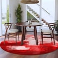 thumbnail image 3 of Round Rugs 8Ft, Red Round Area Rug Washable Indoor Throw Carpet, Modern White Oil Painting Art Abstract Large Non Slip Circle Rug for Kids Room RV Home Decor Aesthetic, 3 of 8