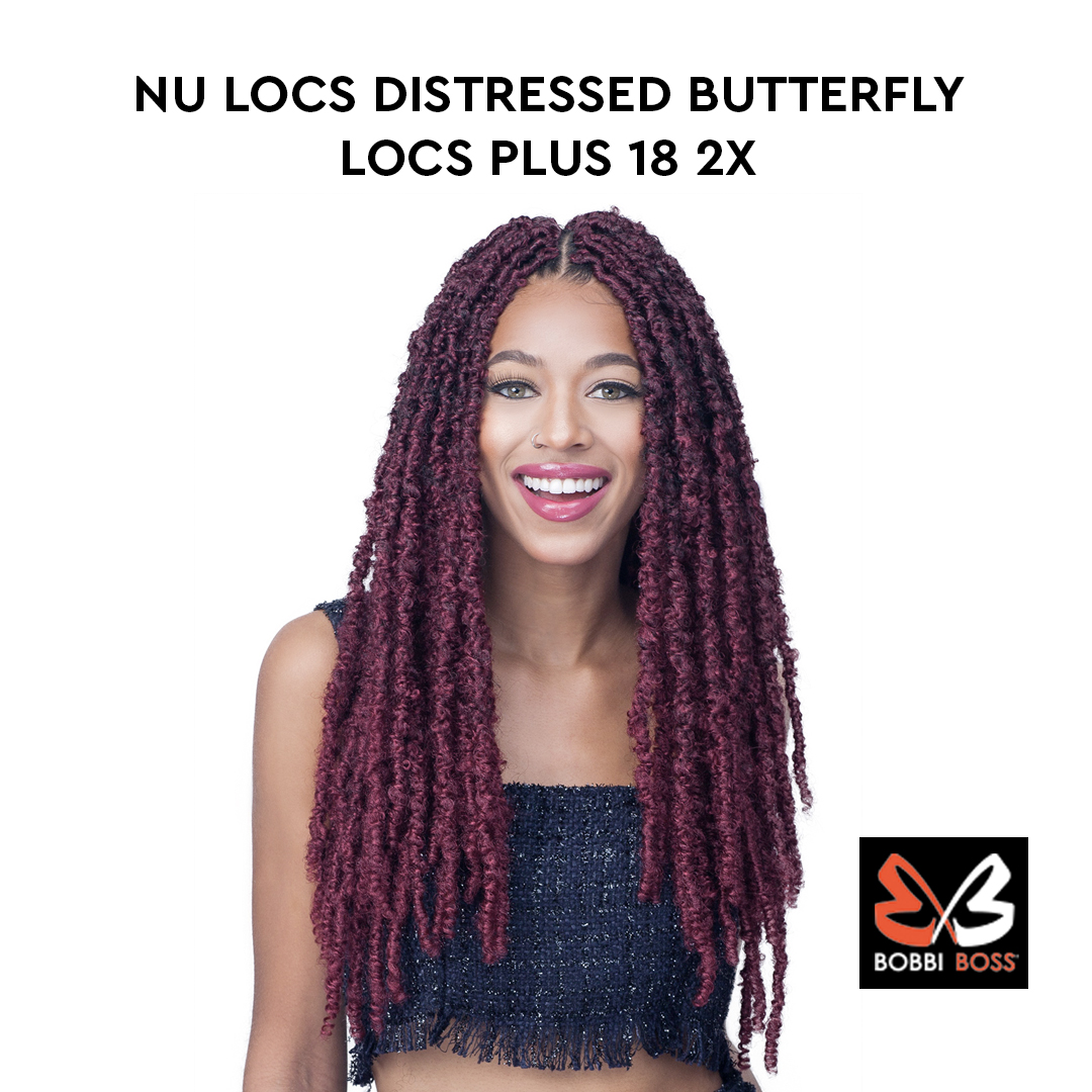 Bobbi Boss Nu Locs 2x Butterfly Locs Plus 18” ( T1B/30/33 Off Black / Auburn / Dark Auburn ) 3 Pack - image 3 of 5