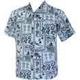 thumbnail image 4 of HAPPY BAY Men's Men Vacation Beach Shirt Holiday Hawaii Shirt Short Sleeve Summer Tops Button-Down Collar Shirts For Men XS Girly Hawaii Dance, Blue, 4 of 4