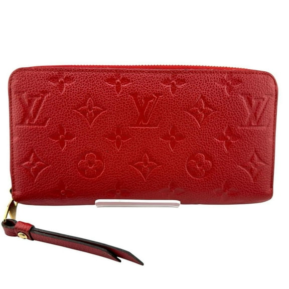 Pre-Owned Louis Vuitton Monogram Empreinte Zippy Wallet M60547 Red (Good)