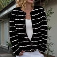 thumbnail image 2 of iHPH7 Casual Outerwear Striped Sweater Women Womens Fall Jackets Long Sleeve Sweaters for Women Button Up Cardigans for Women Fall Cardigans for Women Fall Clothes Black L, 2 of 7