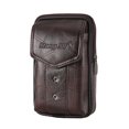thumbnail image 1 of Multi-function Men PU Waist Bags Phone Wallet Belt Bum Pouch (Coffee 1), 1 of 5